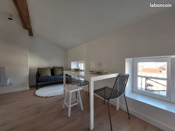 Location appartement meublé refait à neuf - Place Hôtel de Ville Hyper centre Saint-Étienne - 