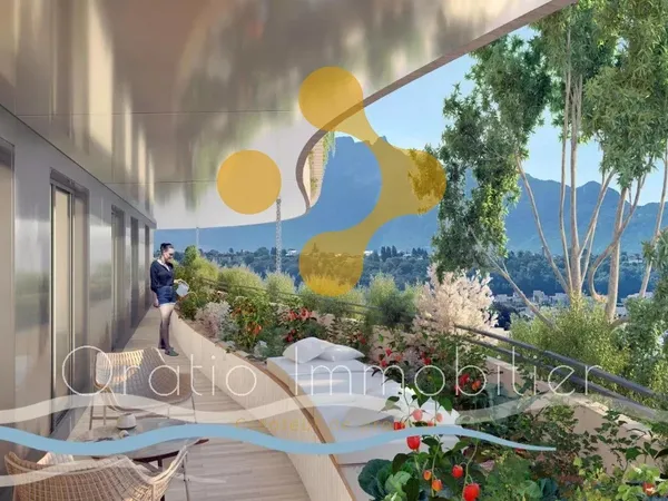 Dernier étage T2 de luxe avec terrasse végétalisée 