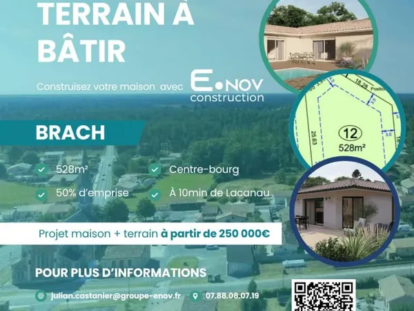 Terrain 528 m² Brach 