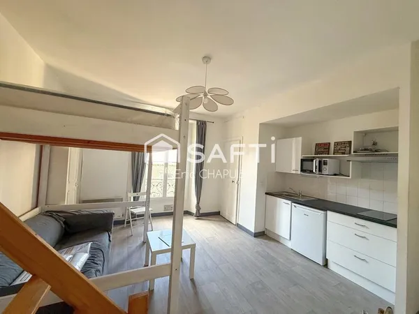 Studio 24 m² en location meublée quartier Mabilais / Quai de la Prévalaye 