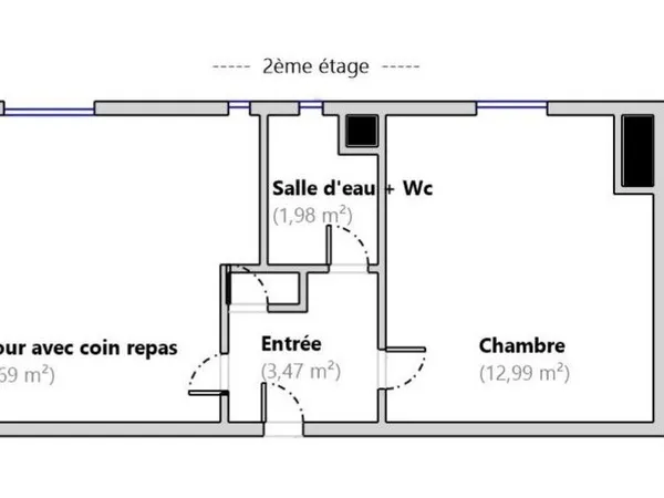 Appartement 2 pièces 32 m² 