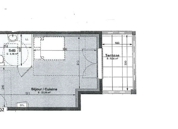 Appartement 1 pièce 27 m² 