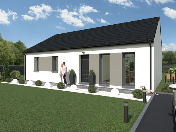 Terrain + maison 92 m² 