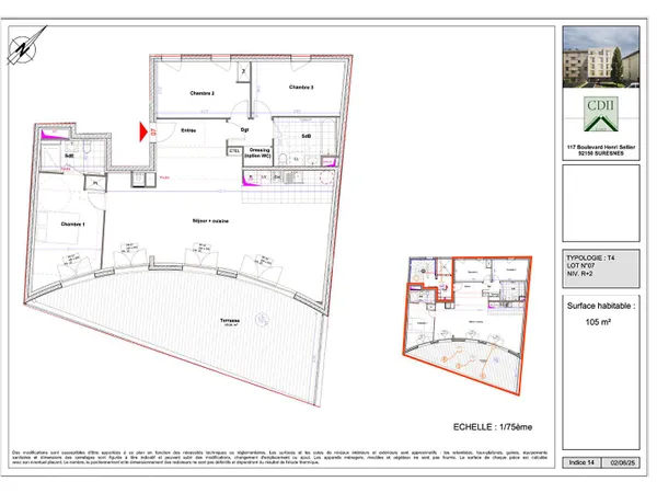 Appartement 4 pièces 104 m² 