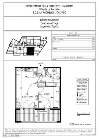 Appartement 2 pièces 43 m² 