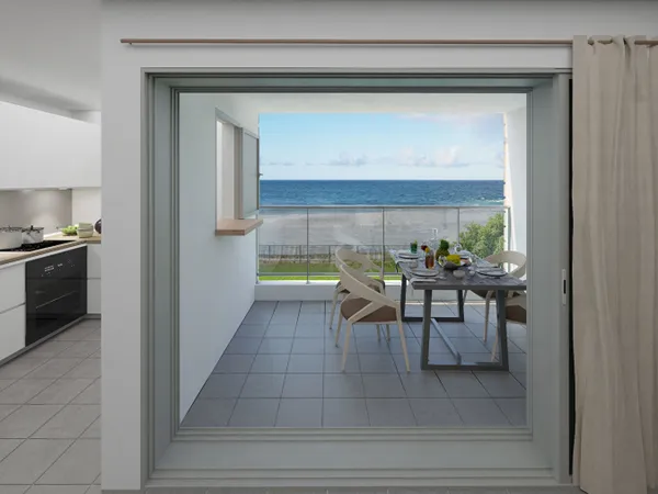 A VENDRE T2 NEUF AVEC VUE MER ET PISCINE A ROYAL KEY LE MOULE 