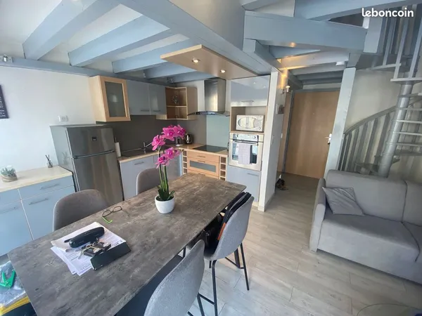 Location T2 duplex tout équipé Parc Montessuit Tram 17 Annemasse 