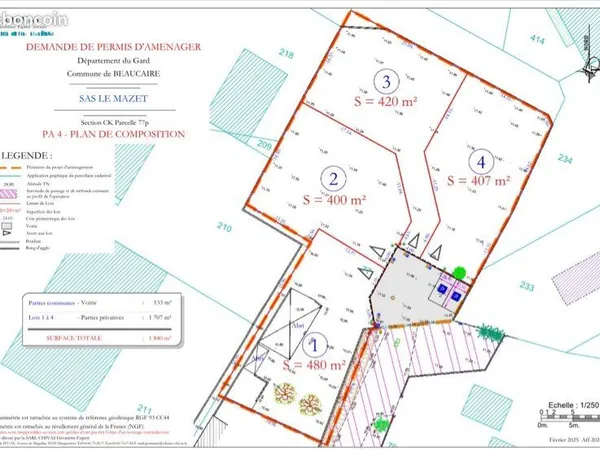 Vends parcelle viabilisé à Beaucaire 