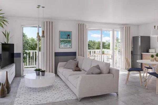 Elegant 2 pièces de 54 m² avec Balcon dans un écrin de verdure