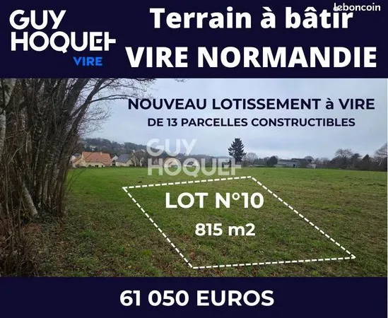 Terrain Vente Vire Normandie   61050€