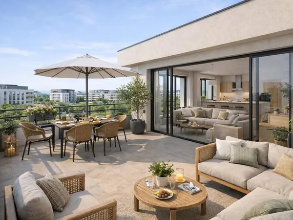 4 PIECES EN DERNIER ETAGE AVEC TERRASSE 