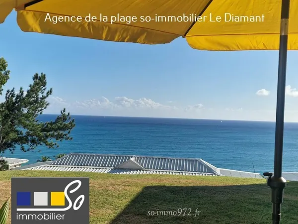 VENTE STUDIO EQUIPÉ MAGNIFIQUE VUE MER LE DIAMANT MARTINIQUE 