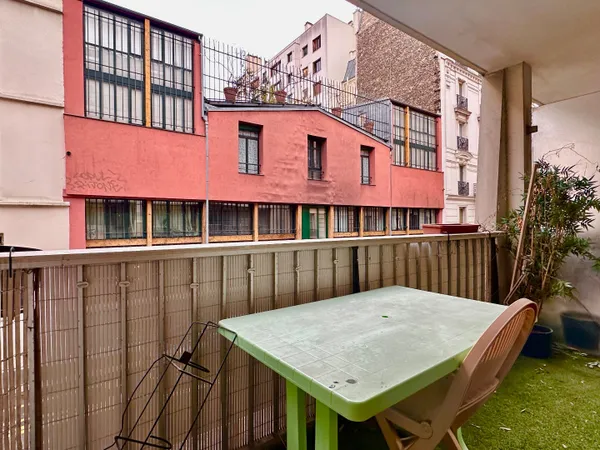 A LOUER TRES AGREABLE STUDIO MEUBLÉ 23M2 + 5M2 BALCON-TERRASSE + ASCENS. PARIS 10E CANAL ST MARTIN 