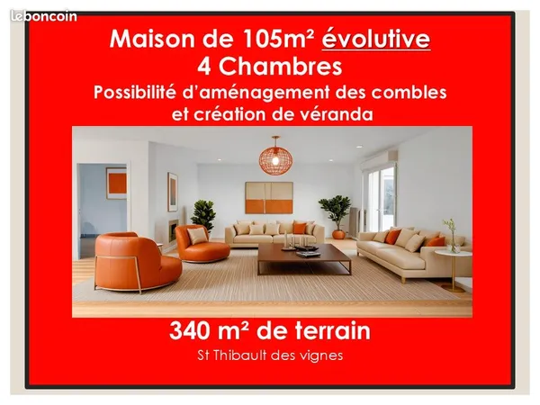 Maison 6 pièces 105 m² 