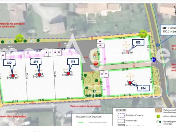 Terrain Vente Préguillac  682m² 67744€