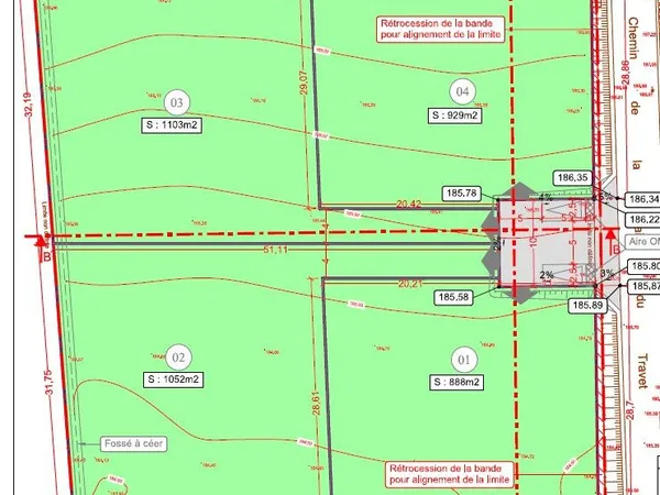 Terrain 1052 m² Castres 