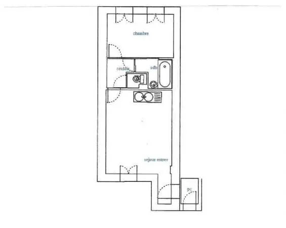 Appartement 2 pièces 35 m² 