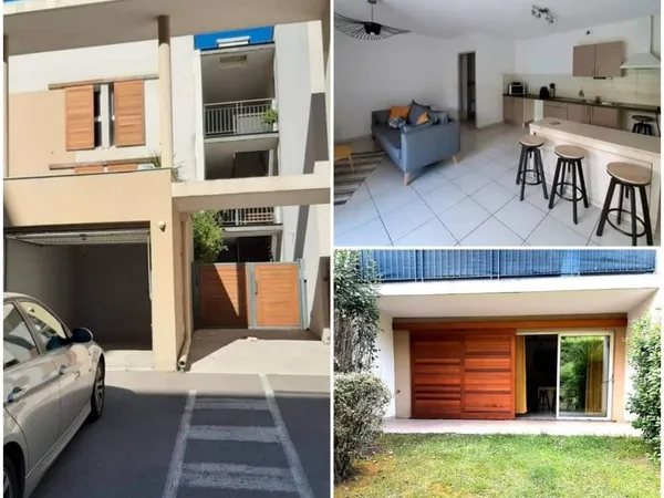 🏡 Appartement F3 meublé 60 m² +jardinet +exterieur+parking Perpignan Sud (secteur Kennedy) 