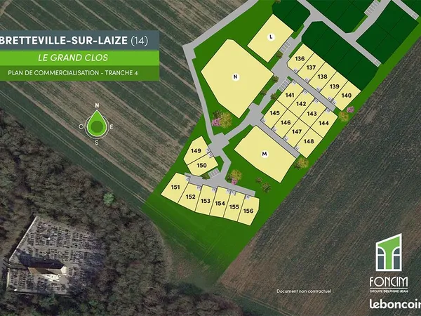 Terrain 350 m² Bretteville Sur Laize 