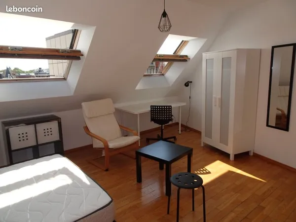 Studio meublé de 25m2 en hypercentre avec lave-linge 