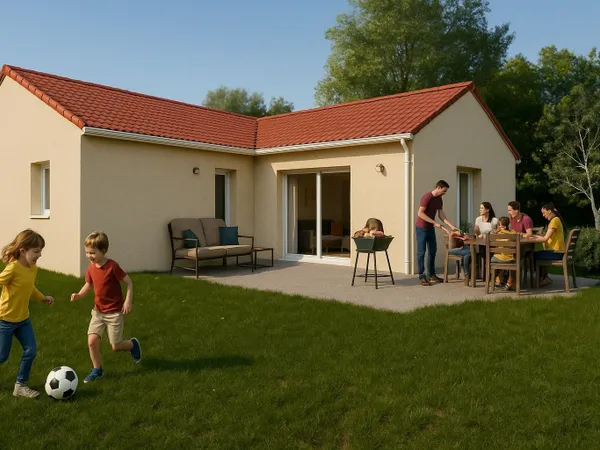 Maison 99 m² habitables + garage 18 m²avec terrain à VITRAC (63) 