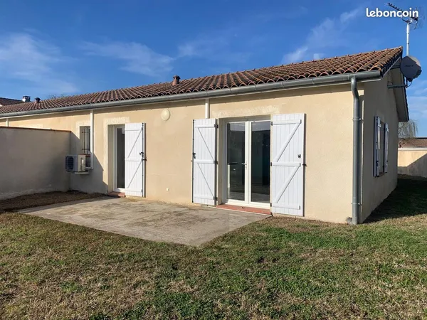 MAISON T3 - 74 m2 - RDC - Jardin - Garage + parking 