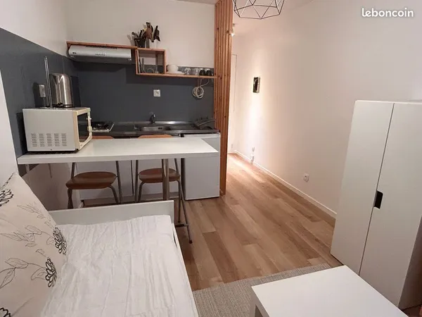 Studio meublé lumineux 