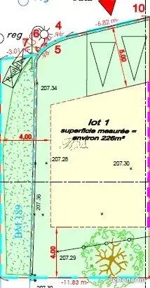Terrain 226 m² Pertuis 