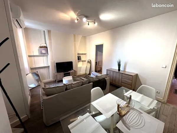 Charmant T2 meublé de 52 m² en rez-de-chaussée 