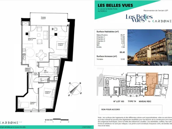 Appartement 4 pièces 89 m² 