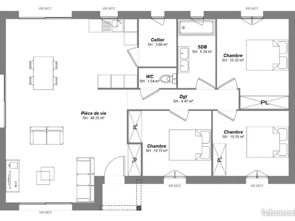 Maison 4 pièces 92 m² 