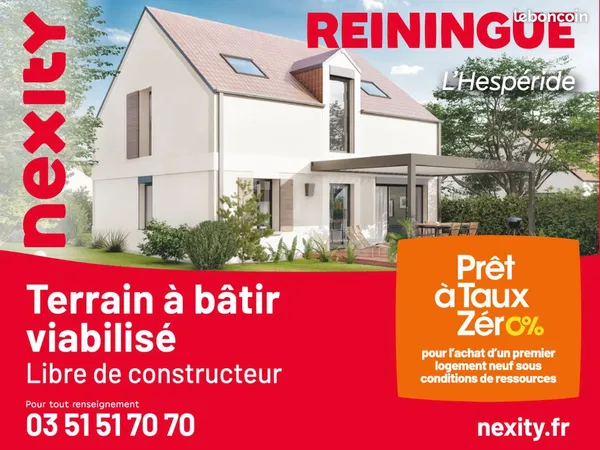 Terrain constructible de 402 m2 à Reiningue 
