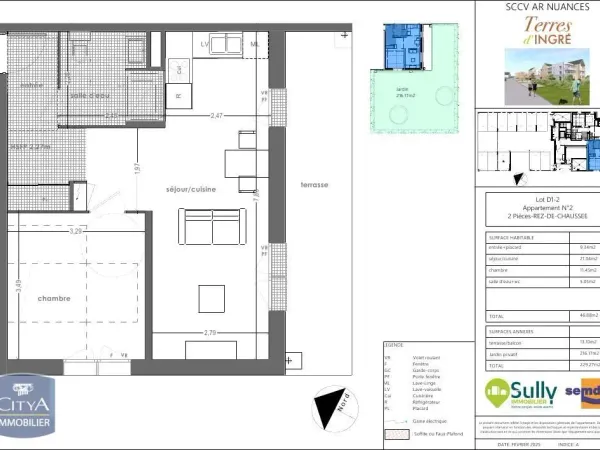 Appartement 2 pièces 47 m² 