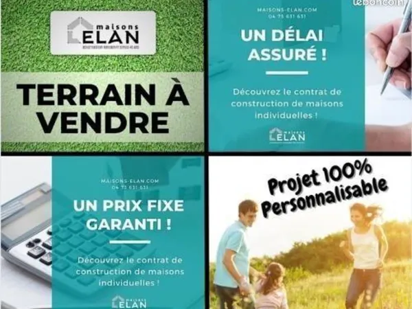 Terrain à bâtir de 410m² à Châtelguyon 