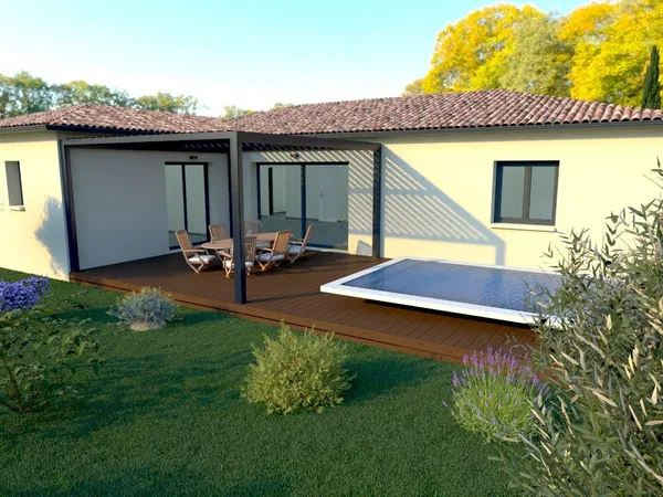 Projet de construction Maison Terrain 1064 m2 Euzet 