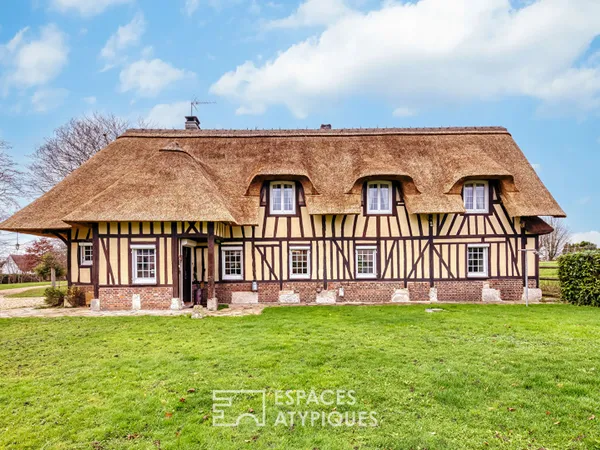 Authentique chaumière normande avec maison d'amis 