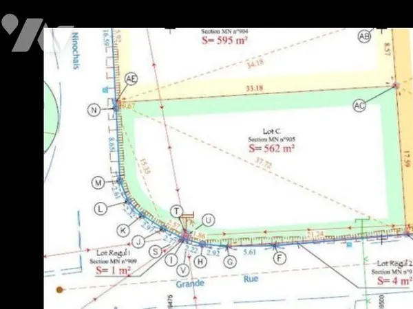 Terrain 562 m² 