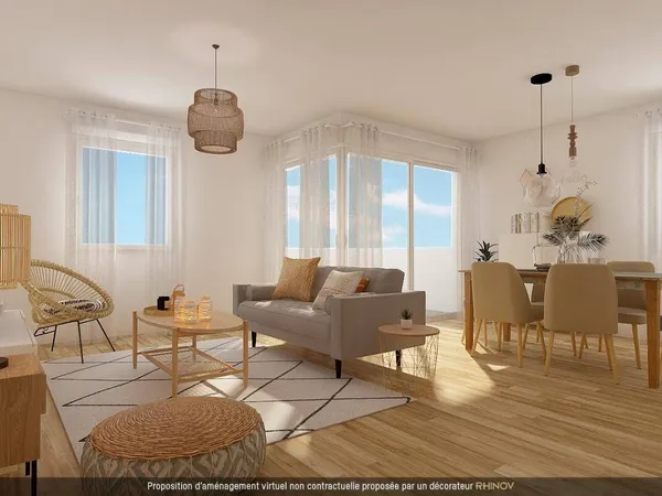 Appartement 3 pièces 66 m² 