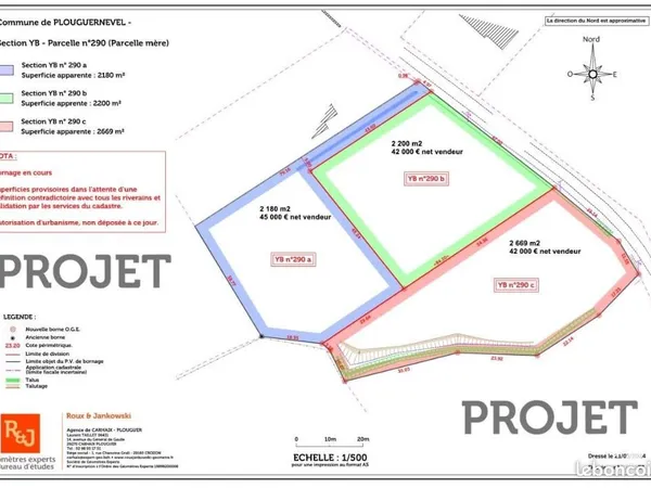 Terrain 2669 m² PLOUGUERNEVEL 