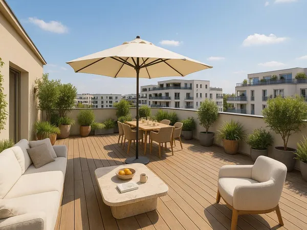 4 PIECES LUMINEUX EN ETAGE AVEC TERRASSE 