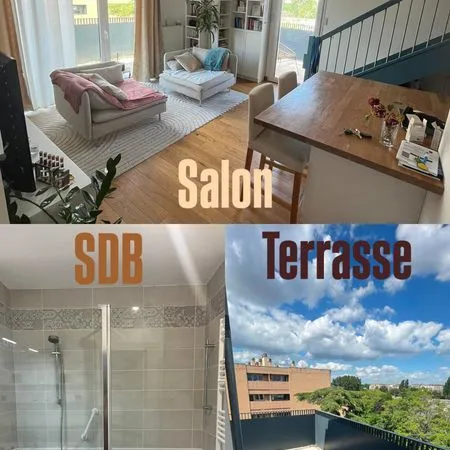 T4 duplex dernier étage avec terrasse - Purpan / Arènes Romaines / Casselardit 