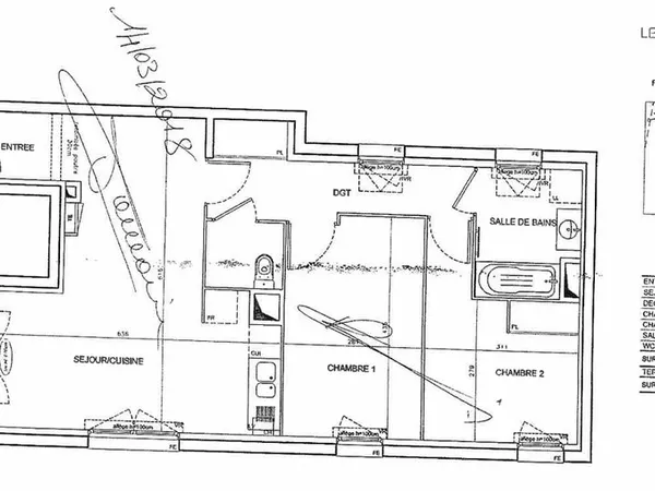 Appartement 3 pièces 65 m² 