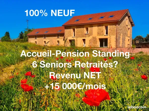 200m2 PERSO +300m2 ACCUEIL-PENSION-STANDING 6 Seniors Retraités?... 