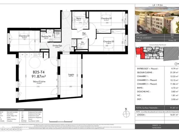 Appartement 4 pièces 91 m² 