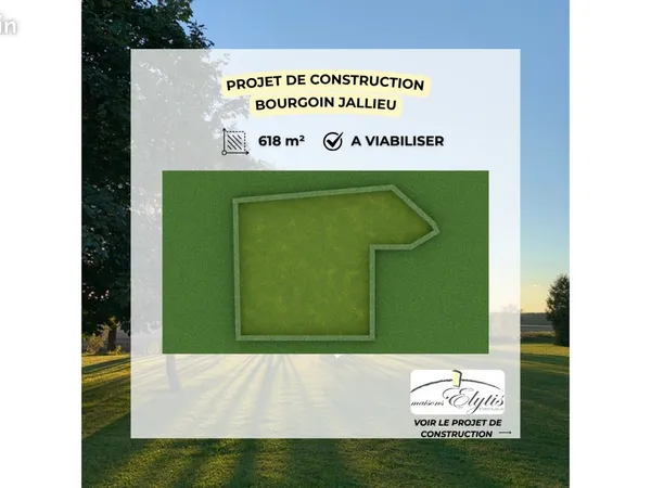 Terrain 618 m² Bourgoin Jallieu 
