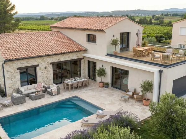 PROJET D'EXCEPTION - Villa d'Architecte Pierre & Verre - Piscine & Toit-Terrasse Panoramique 