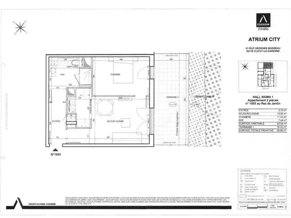 Appartement 2 pièces 42 m² 
