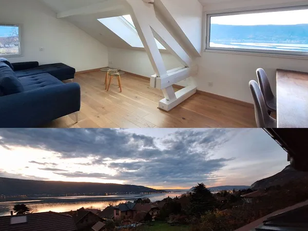 Légant T3 rénové avec vue panoramique à 180° sur le lac d'Annecy 