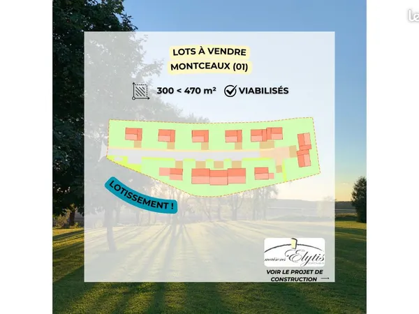 Terrain 375 m² Montceaux 