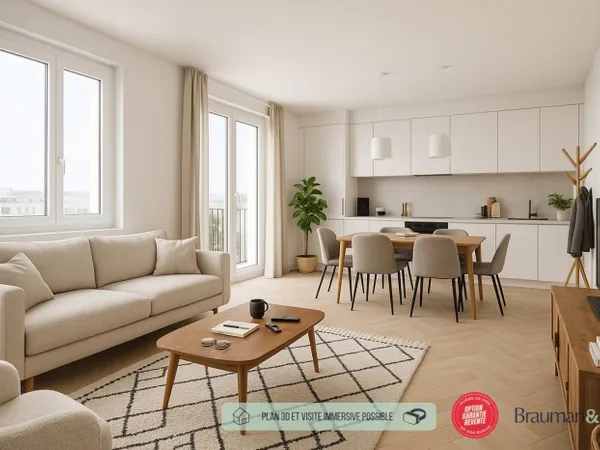 3 PIÈCES de 75m² 